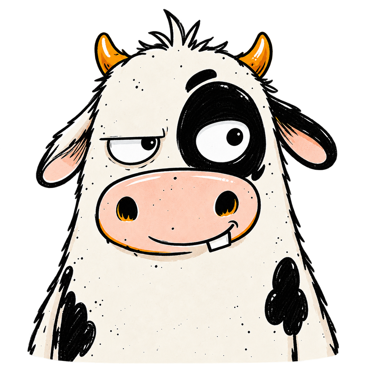 MOO looking amused